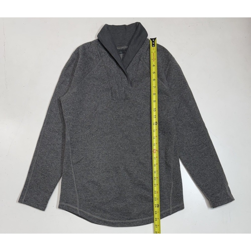 Prana Ziller Tunic Top Women's XS Gray Wool Blend Knit Shawl